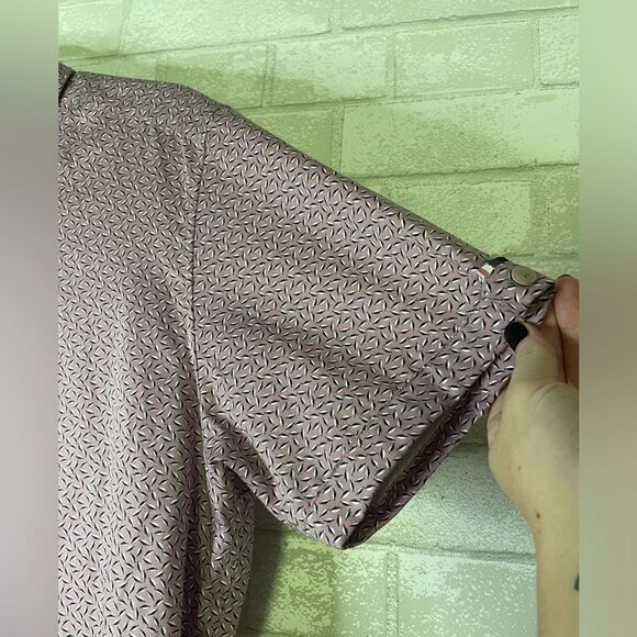 Ted Baker London Men’s Button Down Geo Print Short Sleeve Top size 6 - Picture 5 of 9